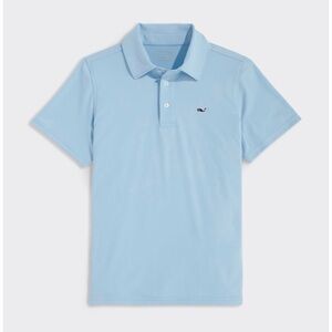 Vineyard Vines Large Boys' Heather Light Blue Polo